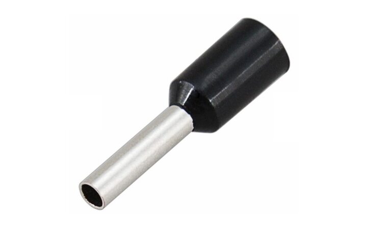 фото - REXANT Наконечник штыревой втулочный изолированный F-8 мм 1.5 мм² (НШВи 1.5-8) черный (08-0814)