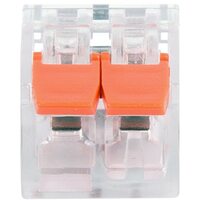 REXANT Универсальная компактная клемма СМК 221-412, 2-проводная до 4,0 мм² (пакет 5 шт/уп) (07-5206)