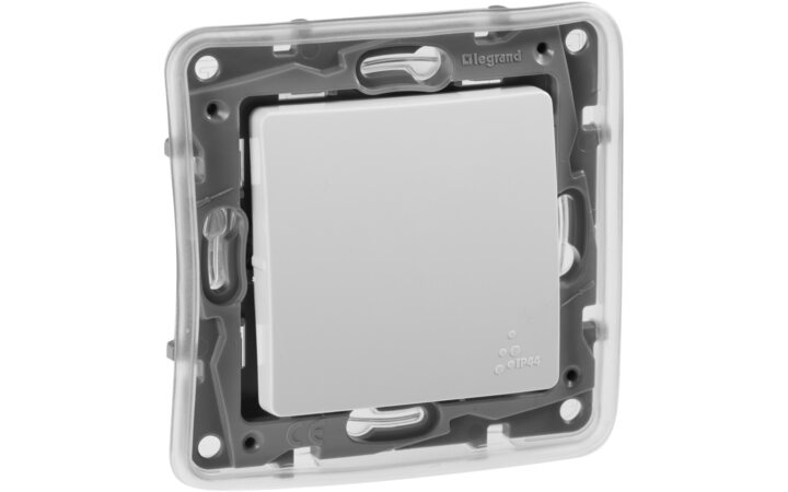 фото - Legrand Etika Бел Выключатель/переключатель 1-клавишный IP44, 10 A 672200