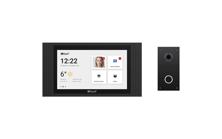 фото - BAS-IP Комплект AT-07LT Black + AV-05FD Black