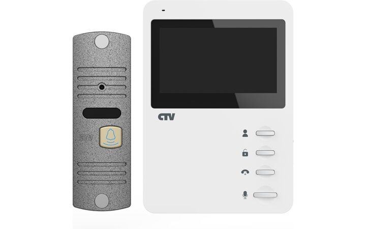 фото - CTV-DP1400N (Белый монитор + панель серебро)