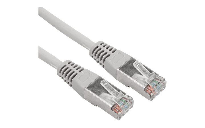 фото - Шнур коммутационный, патч-корд F/UTP RJ45-RJ45, CAT 5e, LSZH серый, 0,5м REXANT