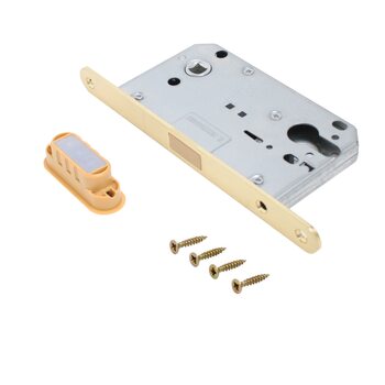 фото - Аллюр АРТ 5300-MC SB мат.золото без ц/м МАГНИТНЫЙ Замок врезной (40)