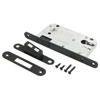 фото - Аллюр АРТ 5300-MU BL матовый черный без ц/м МАГНИТНЫЙ Замок врезной (40)