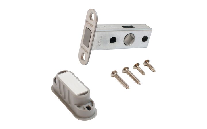 фото - Аллюр АРТ L45-8M-R18 SN мат.никель магнитная овал.торц.планка Защёлка (100)