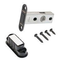 Аллюр АРТ L45-8M-R18 BL матовый черный магнитная овал.торц.планка Защёлка (100)