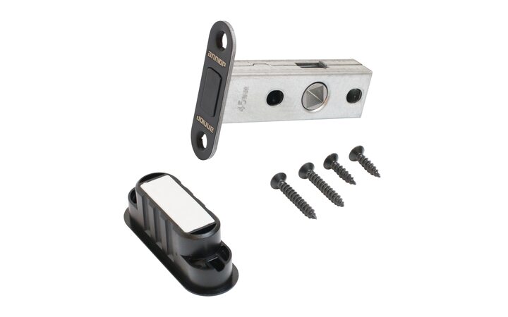 фото - Аллюр АРТ L45-8M-R18 BL матовый черный магнитная овал.торц.планка Защёлка (100)