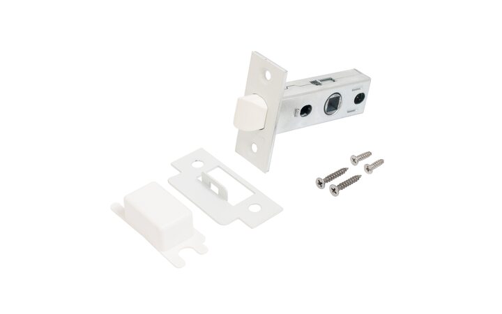 фото - Аллюр АРТ L45-8-P W матовый белый пластик торц.планка 25мм б/ручек Защёлка (100)