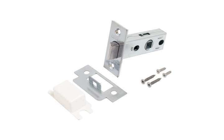 фото - Аллюр АРТ L45-8 SC матовый хром торц.планка 25мм б/ручек Защёлка (100)