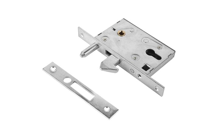 фото - Булат ЗВ4-1К.50.72.25.04 хром 50мм под ц/м, м/о 72 мм Замок врезной ДЛЯ ОТКАТНЫХ ВОРОТ б/руч (20)