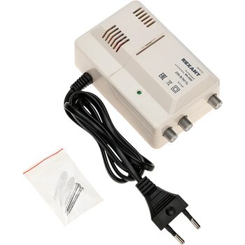 фото - Антенный усилитель ТВ сигнала на 2 выхода, RX-200 REXANT (34-0772)