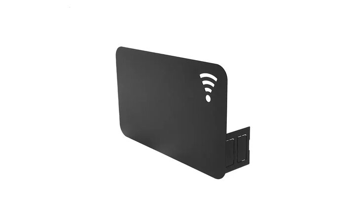 фото - Держатель для хранения роутера, с регулировкой размеров, настенный, черный REXANT (38-0713)