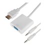 фото - Переходник штекер HDMI - гнездо VGA, провод + шнур стерео 3,5мм REXANT 17-6936
