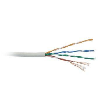 фото - Hyperline UUTP4-C5E-P24-IN-PVC-GY-305 (UTP4-C5E-PATCH-GY-305) (305 м)