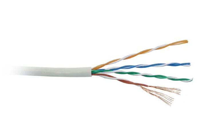 фото - Hyperline UUTP4-C5E-P24-IN-PVC-GY-305 (UTP4-C5E-PATCH-GY-305) (305 м)