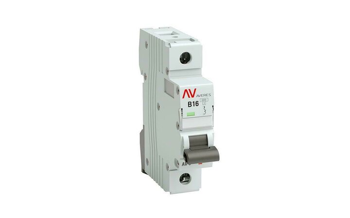 фото - Выключатель автоматический модульный 1п B 16А 6кА AV-6 AVERES EKF mcb6-1-16B-av