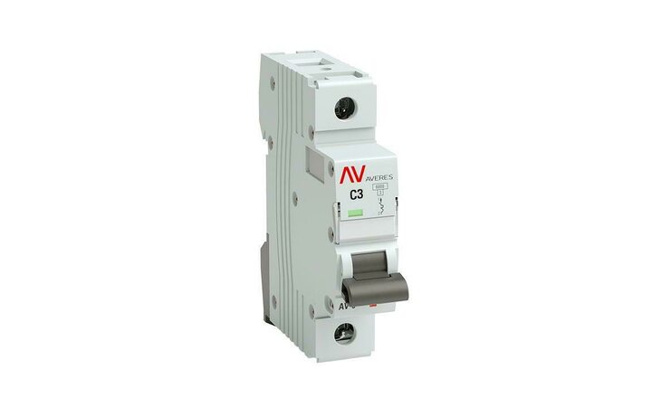 фото - Выключатель автоматический модульный 1п C 3А 6кА AV-6 AVERES EKF mcb6-DC-1-03C-av