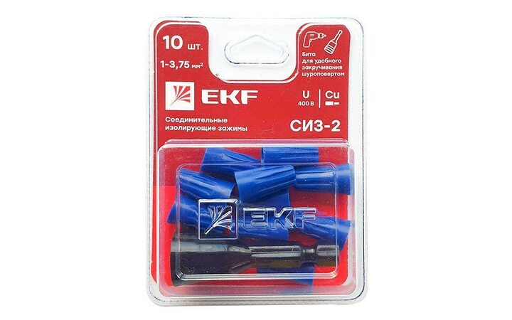фото - Соединитель проводов СИЗ-2 1-3.75кв.мм (блист.10шт) EKF plc-cc-4-b