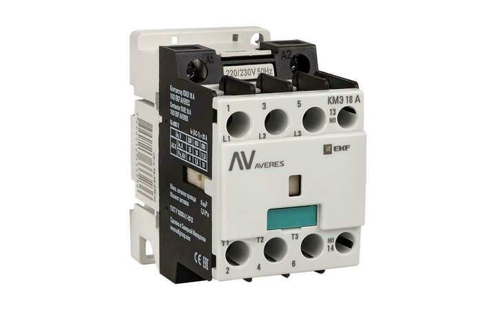 фото - Контактор КМЭ 22А 1NO 400В АС AVERES EKF ctr-s-22-10-400-av