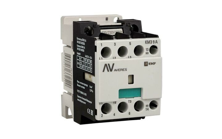 фото - Контактор КМЭ 9А 1NO 230В АС AVERES EKF ctr-s-9-10-230-av