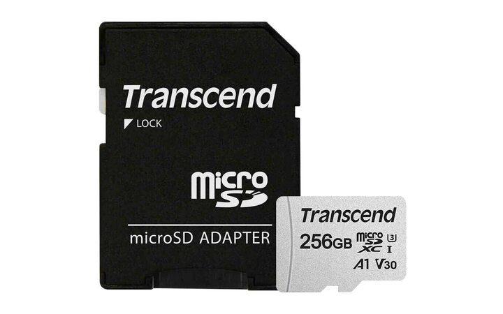 фото - Transcend TS256GUSD300S-A High Performance, microSDXC UHS-I U3, V30, A2 [R/W - 100/85 MB/s] с адаптером