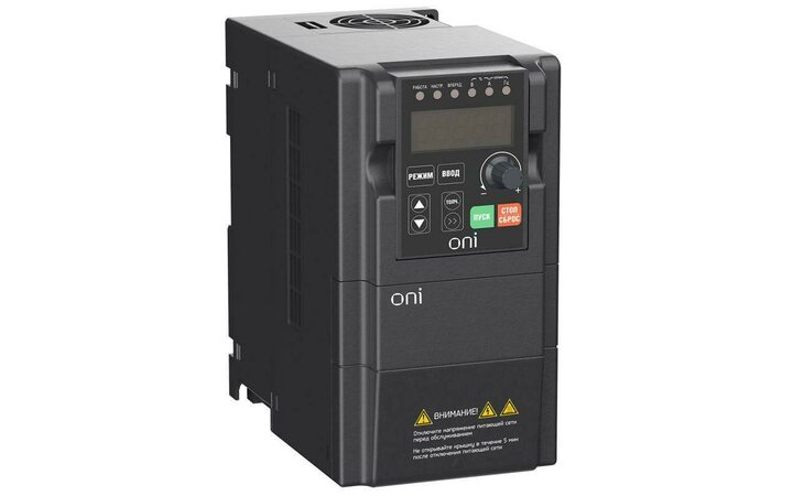 фото - Преобразователь частоты A150 220В 1ф 0.75кВт 5А встроенный торм. модуль ONI A150-21-075HT