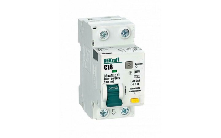 фото - Выключатель автоматический дифференциального тока АВДТ 1Р+N 16А 30мА тип AC х-ка C ДИФ-103 4.5кА Sche 16052DEK
