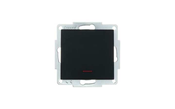 фото - Выключатель 1-кл. СП Vesna с индикацией механизм черн. бархат LEZARD 742-4288-111