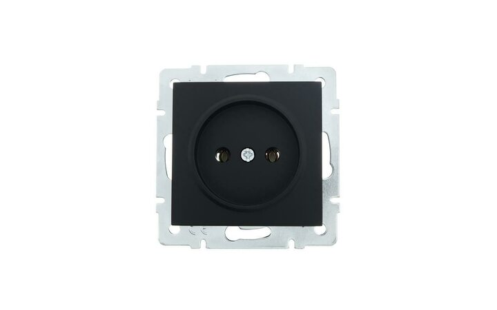 фото - Розетка 1-м СП Vesna без заземл. ПБТ механизм черн. бархат LEZARD 742-4288-121B