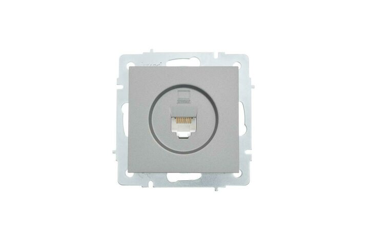 фото - Розетка компьютерная 1-м СП Vesna механизм платина LEZARD 742-3588-139