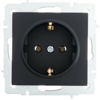 Розетка 1-м СП Vesna с заземл. ПБТ механизм черн. бархат LEZARD 742-4288-122B