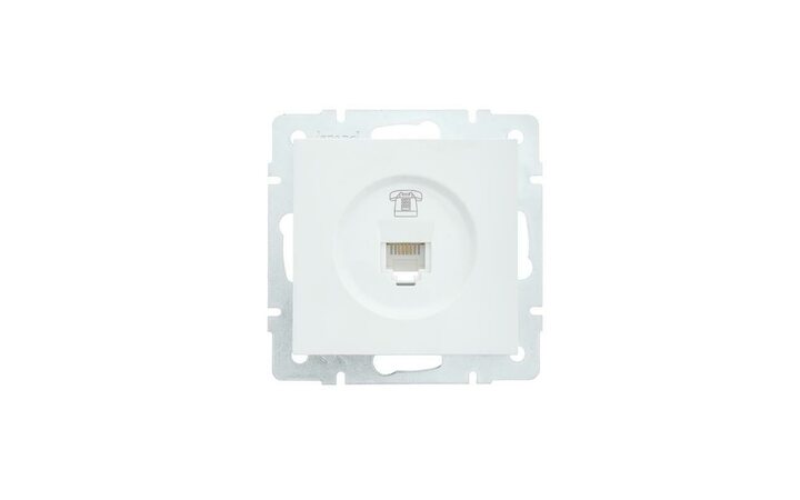 фото - Розетка телефонная СП Vesna евро стандарт механизм бел. LEZARD 742-0288-137