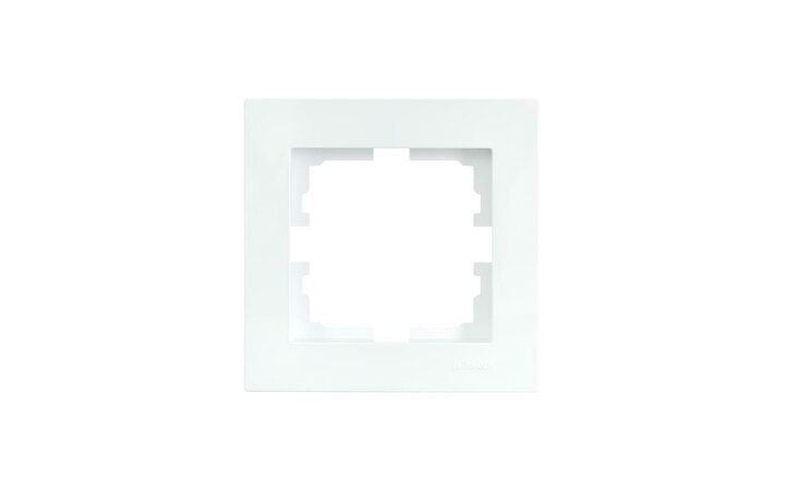 фото - Рамка 1-местн. горизонт. VESNA бел. (20шт/240шт) LEZARD 742-0200-146