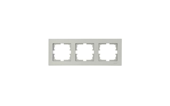фото - Рамка 3-местн. горизонт. VESNA платина LEZARD 742-3500-148