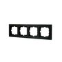 фото - Рамка 4-местн. горизонт. VESNA черн. бархат LEZARD 742-4200-149