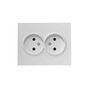 фото - Розетка 2-м СП VESNA без заземл. ПБТ бел. LEZARD 742-0200-128B
