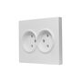 фото - Розетка 2-м СП VESNA без заземл. ПБТ бел. LEZARD 742-0200-128B
