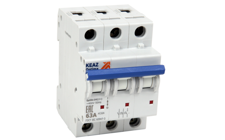 фото - Выключатель нагрузки модульный 3п 40А OptiDin BM63Р УХЛ3 КЭАЗ 103895