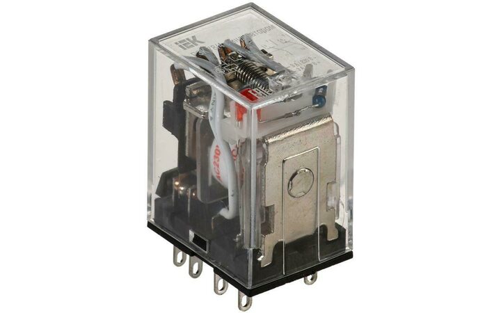 фото - Реле РЭК 78-4(MY4) 3А 230В AC с индикацией IEK RRP20-4-03-220A-LED