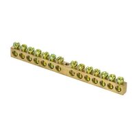 Шина PEN 'ноль-земля' 8х12 14 отвер. латунь крепеж по центру PROxima EKF sn0-125-14-c