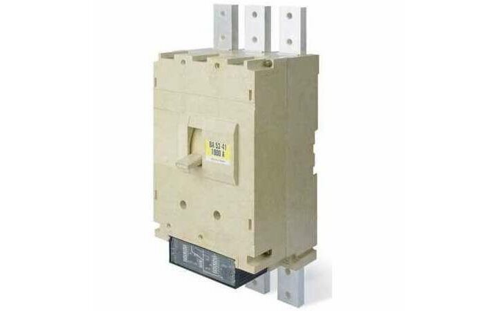 фото - Выключатель автоматический 3п 1000А 50кА ВА55-41 344710 ЭР 660В НР=220В AC передн. подкл.: Al шина, кабель с каб. наконечн. Контактор 1002526