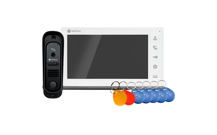 фото - Комплект видеодомофона Optimus Leader 2.0 IK-7.0 (w+b)