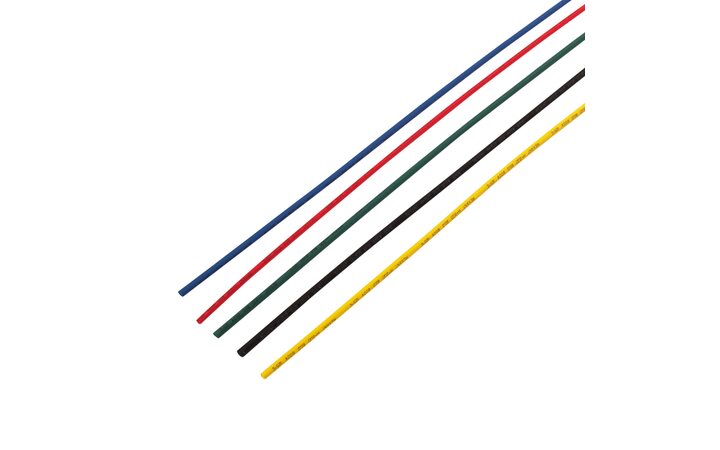 фото - Набор термоусаживаемых трубок ТУТ нг 2,0/1,0мм, пять цветов, упаковка 50 шт. по 1м REXANT