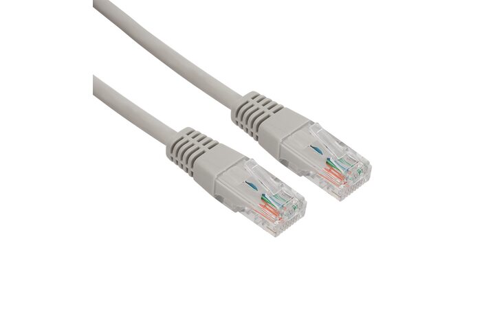 фото - Шнур коммутационный, патч-корд U/UTP RJ45-RJ45, CAT 5e, LSZH серый, 1м REXANT