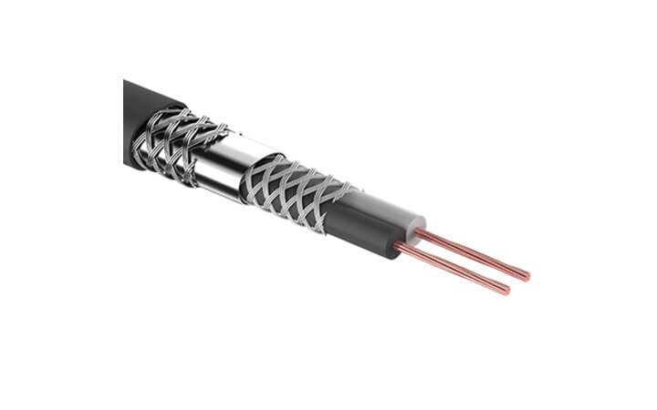 фото - Кабель микрофонный 2х0,25 мм², ø 6,8 мм, черный, 100 м, REXANT