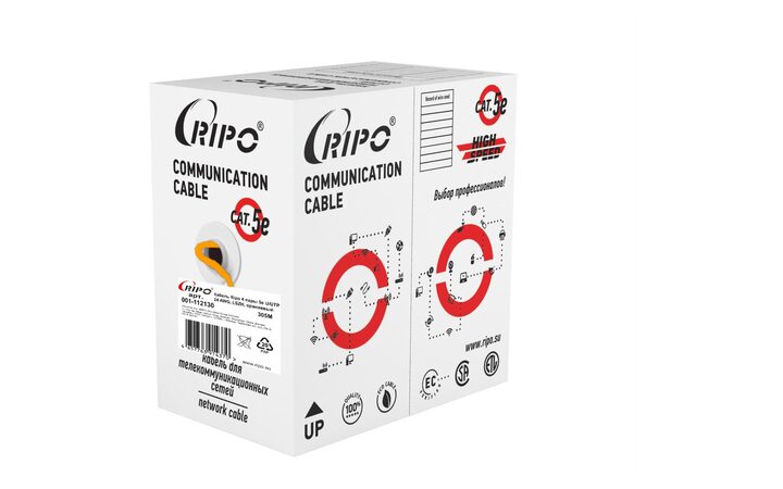фото - Ripo U/UTP4 Cat5e 24AWG LSZH CCA 0,5 мм(305m)