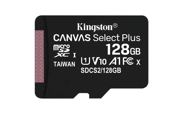 фото - Kingston Canvas Select Plus 128 ГБ, 100 МБ/с, Class 10, SDCS2/128GBSP