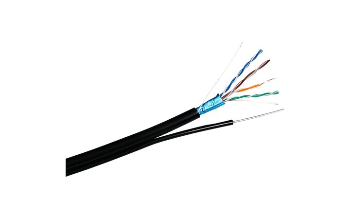 фото - Space Technology FTP CAT 5E CU 4X2X0,50 CU PE ВНЕШНИЙ С ТРОСОМ (МЕДНЫЙ)