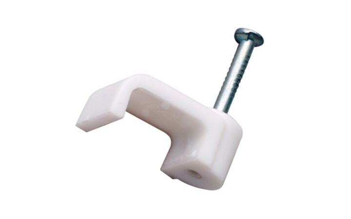 фото - Крепеж кабеля плоский 5 х 2 мм, белый (упак. 20 шт) REXANT (07-4205-20)