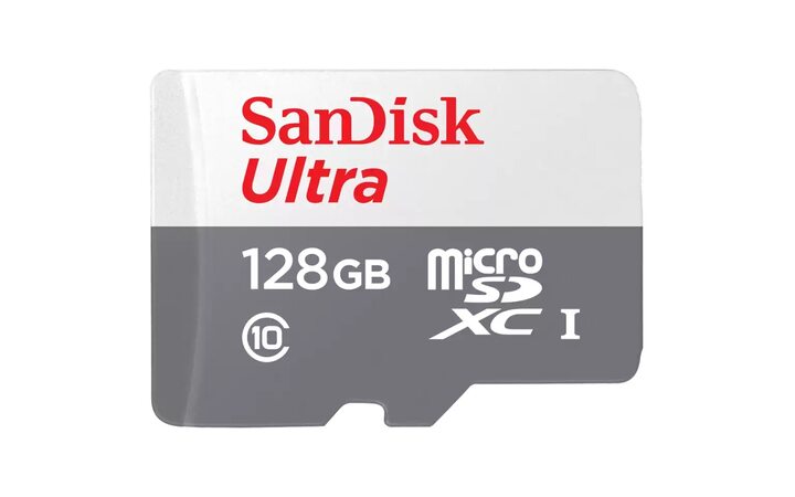 фото - SanDisk SDSQUNR-128G-GN3MN Ultra Class 10, UHS-I, R 100МБ/с, адаптер на SD